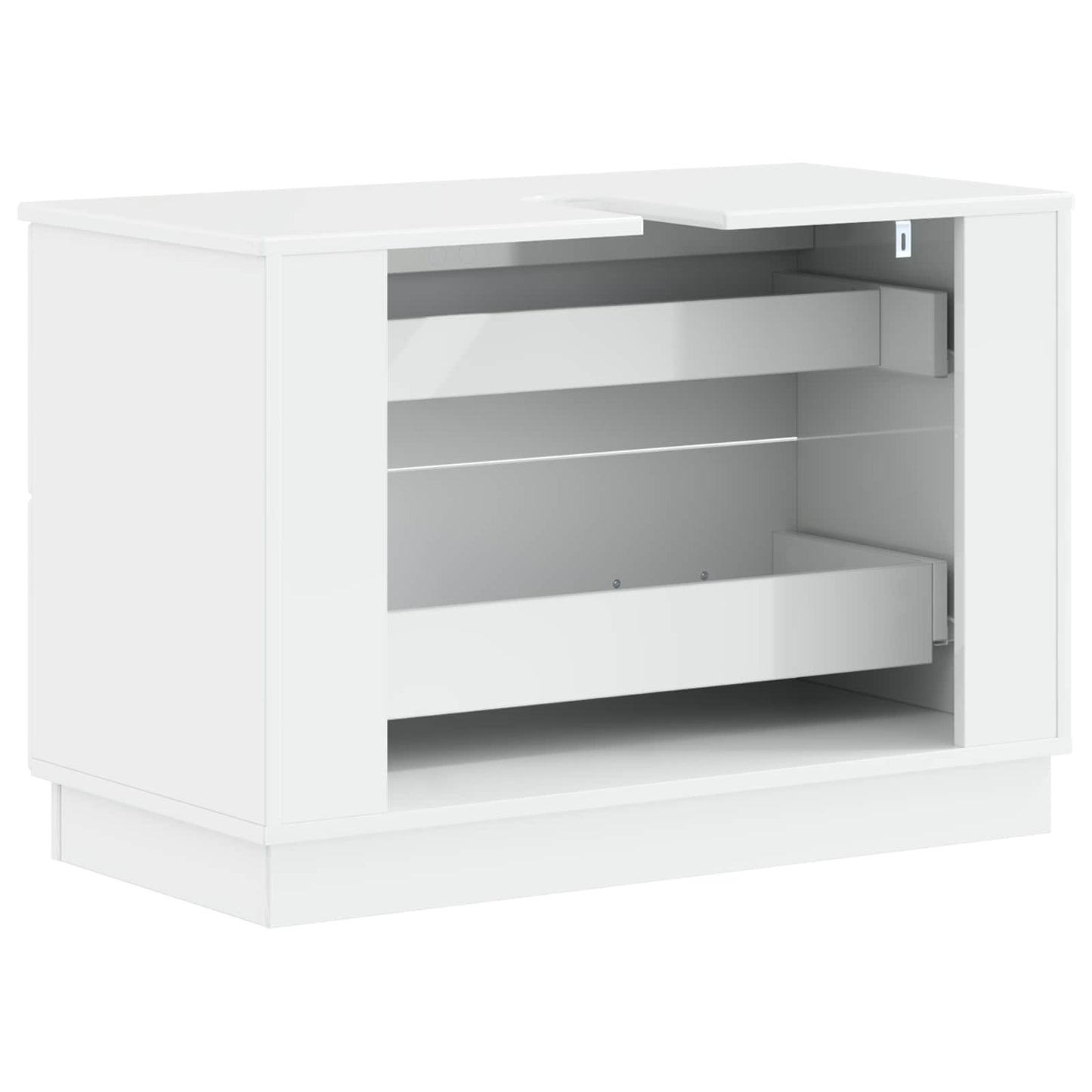 Bathroom Sink Cabinet HOORN High Gloss White 82 x 41x 56 cm