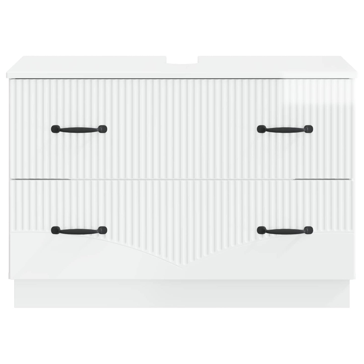Bathroom Sink Cabinet HOORN High Gloss White 82 x 41x 56 cm