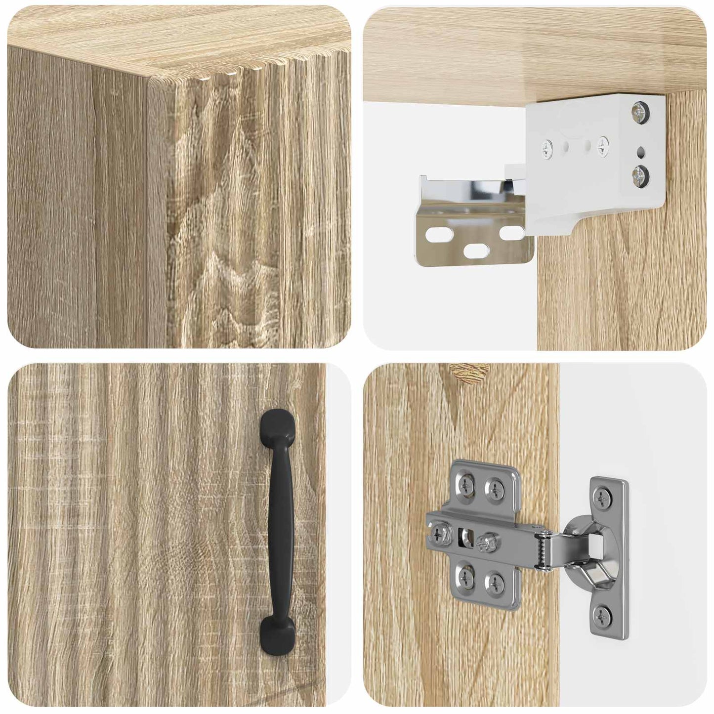 Bathroom Wall Cabinet HOORN Sonoma Oak 30 x 31 x 59 cm