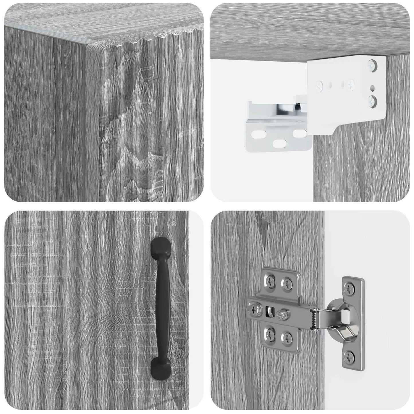 Bathroom Wall Cabinet HOORN Grey Sonoma 30 x 31 x 59 cm