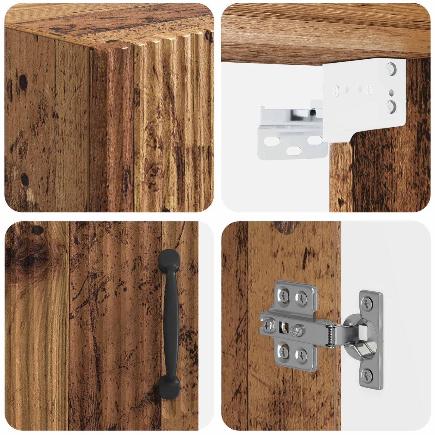 Bathroom Wall Cabinet HOORN Old Wood 30 x 31 x 59 cm