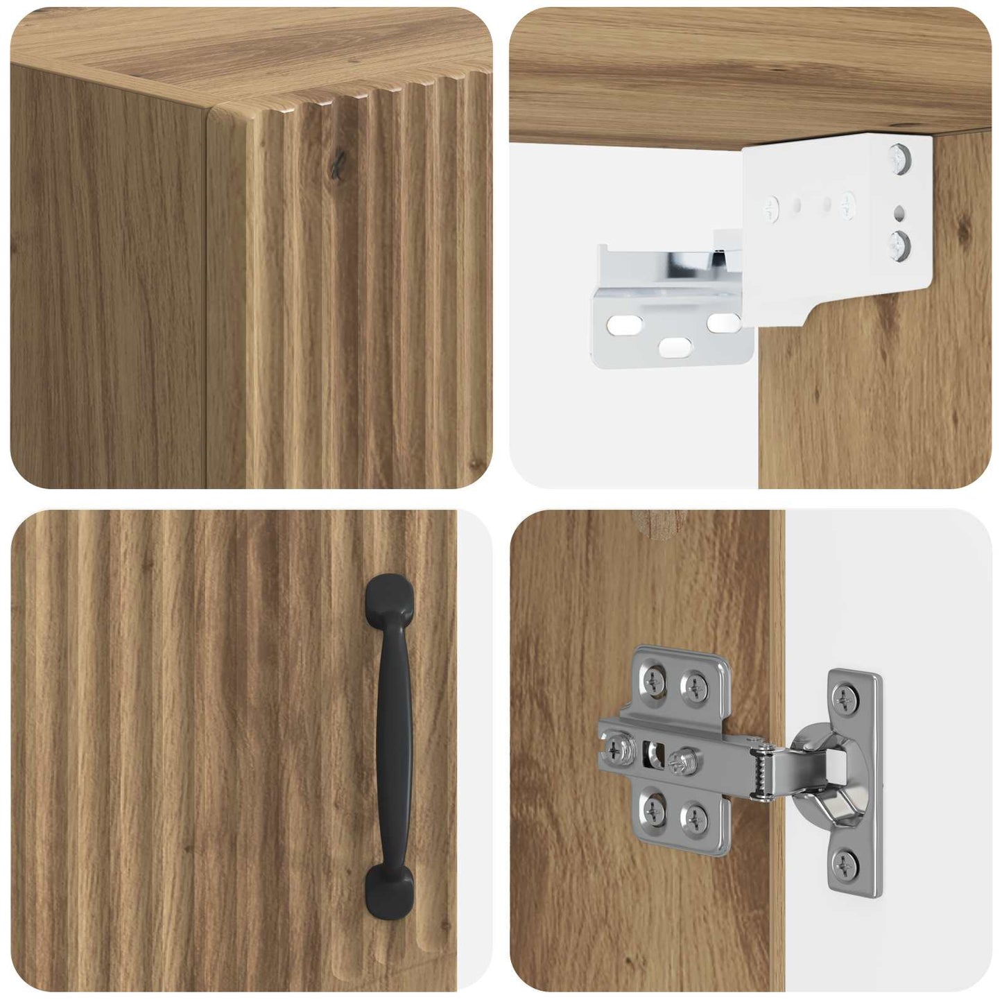 Bathroom Wall Cabinet HOORN Artisan Oak 30 x 31 x 59 cm