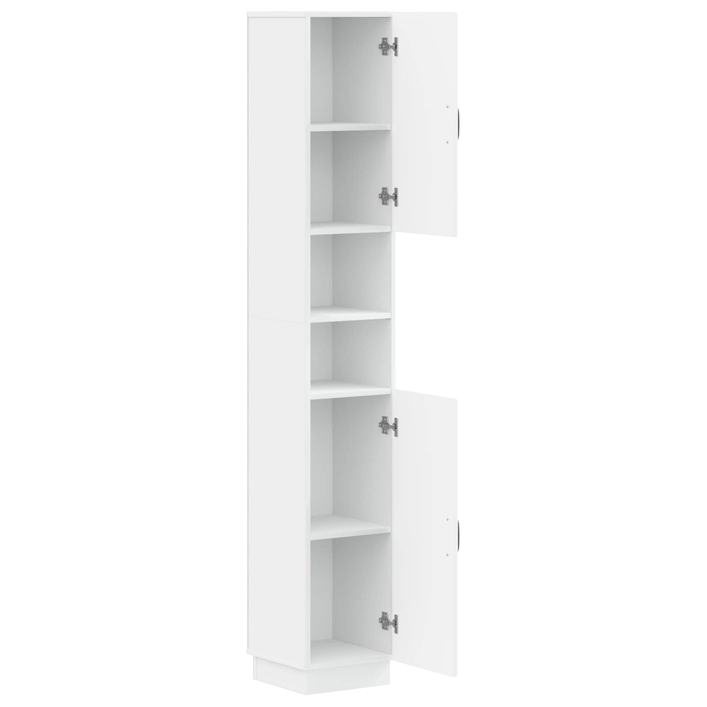Bathroom Cabinet with Open Shelf HOORN White 30 x 31 x 187 cm