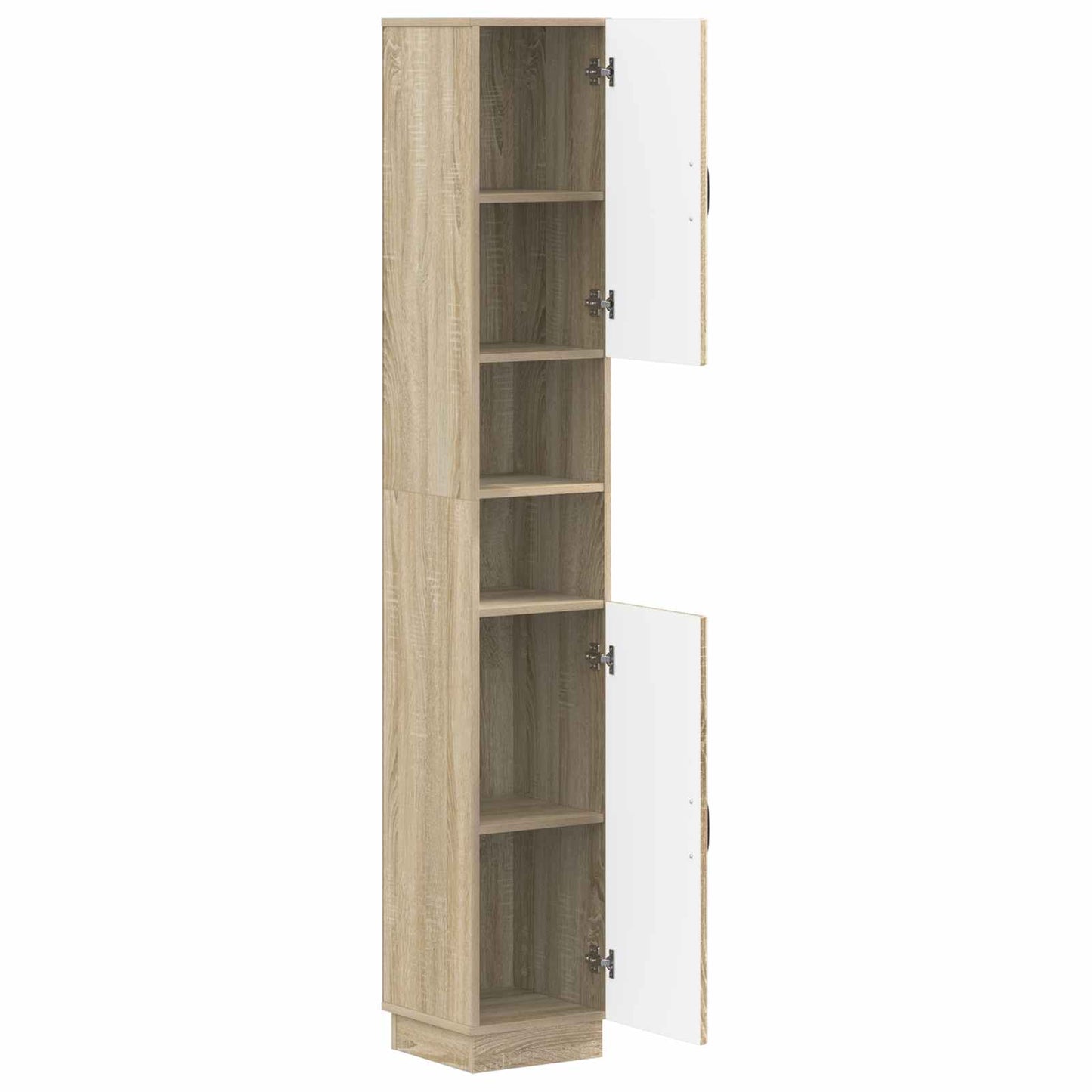 Bathroom Cabinet with Open Shelf HOORN Sonoma Oak