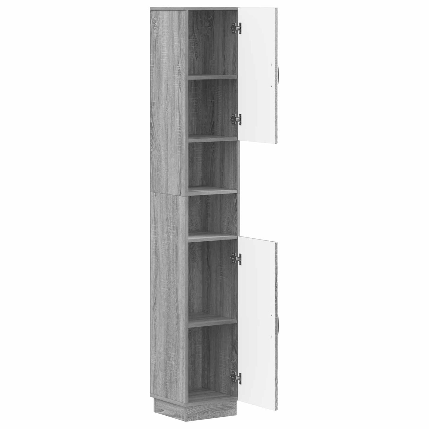 Bathroom Cabinet with Open Shelf HOORN Grey Sonoma