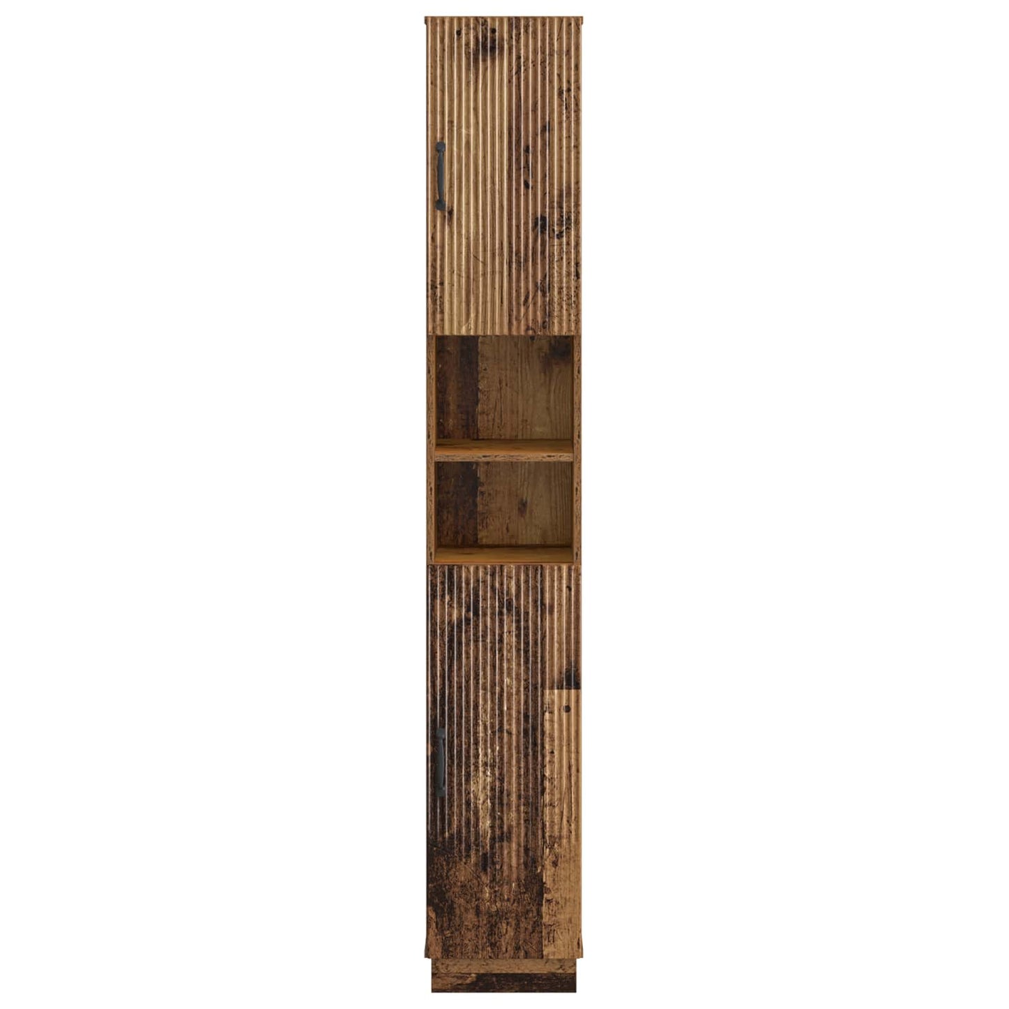 Bathroom Cabinet with Open Shelf HOORN Old Wood