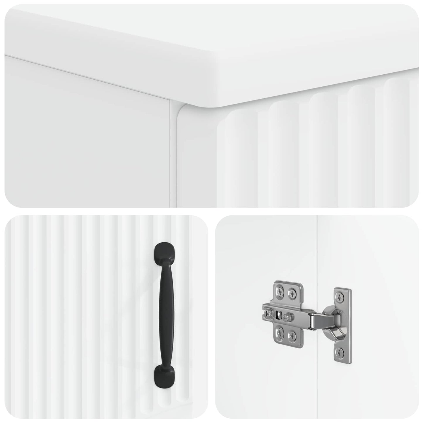 Bathroom Storage Cainet HOORN White 30 x 31 x 77 cm