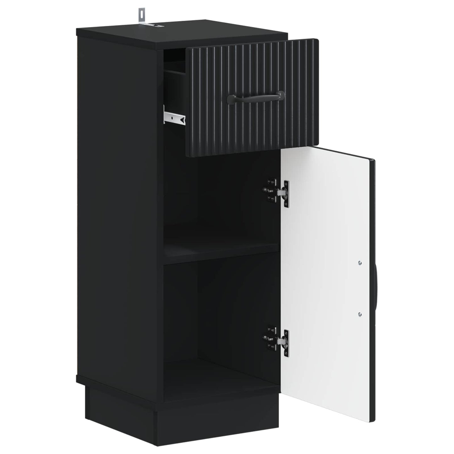 Bathroom Storage Cainet HOORN Black 30 x 31 x 77 cm
