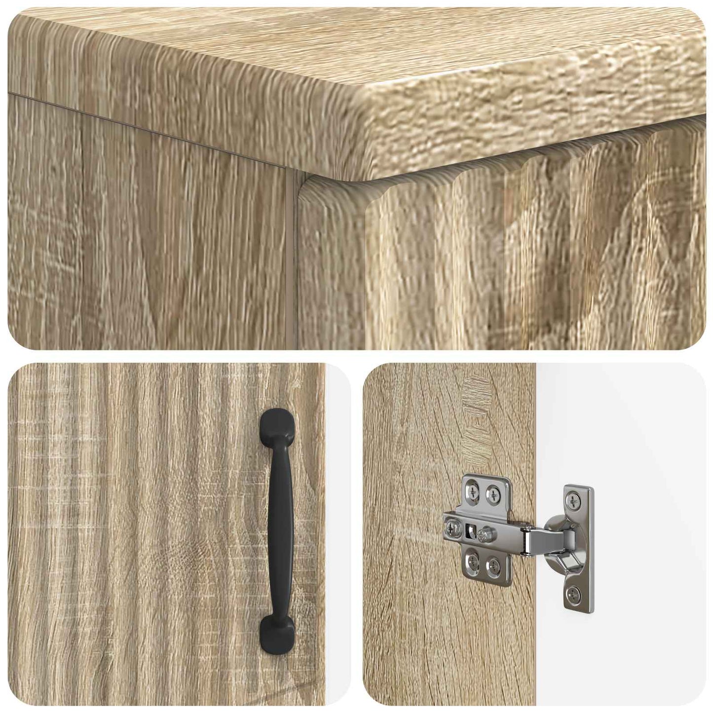 Bathroom Storage Cainet HOORN Sonoma Oak 30 x 31 x 77 cm