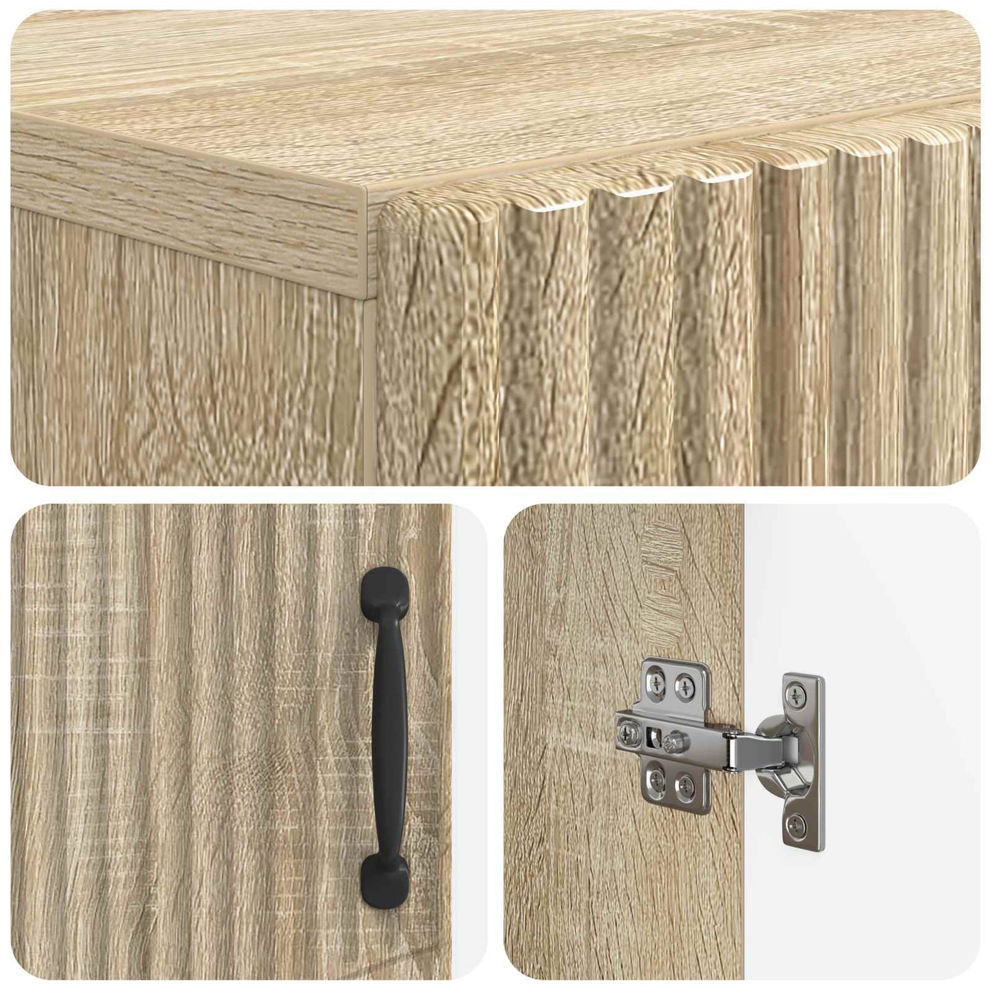 Bathroom Storage Cainet HOORN Sonoma Oak 59.5 x 31 x 77 cm