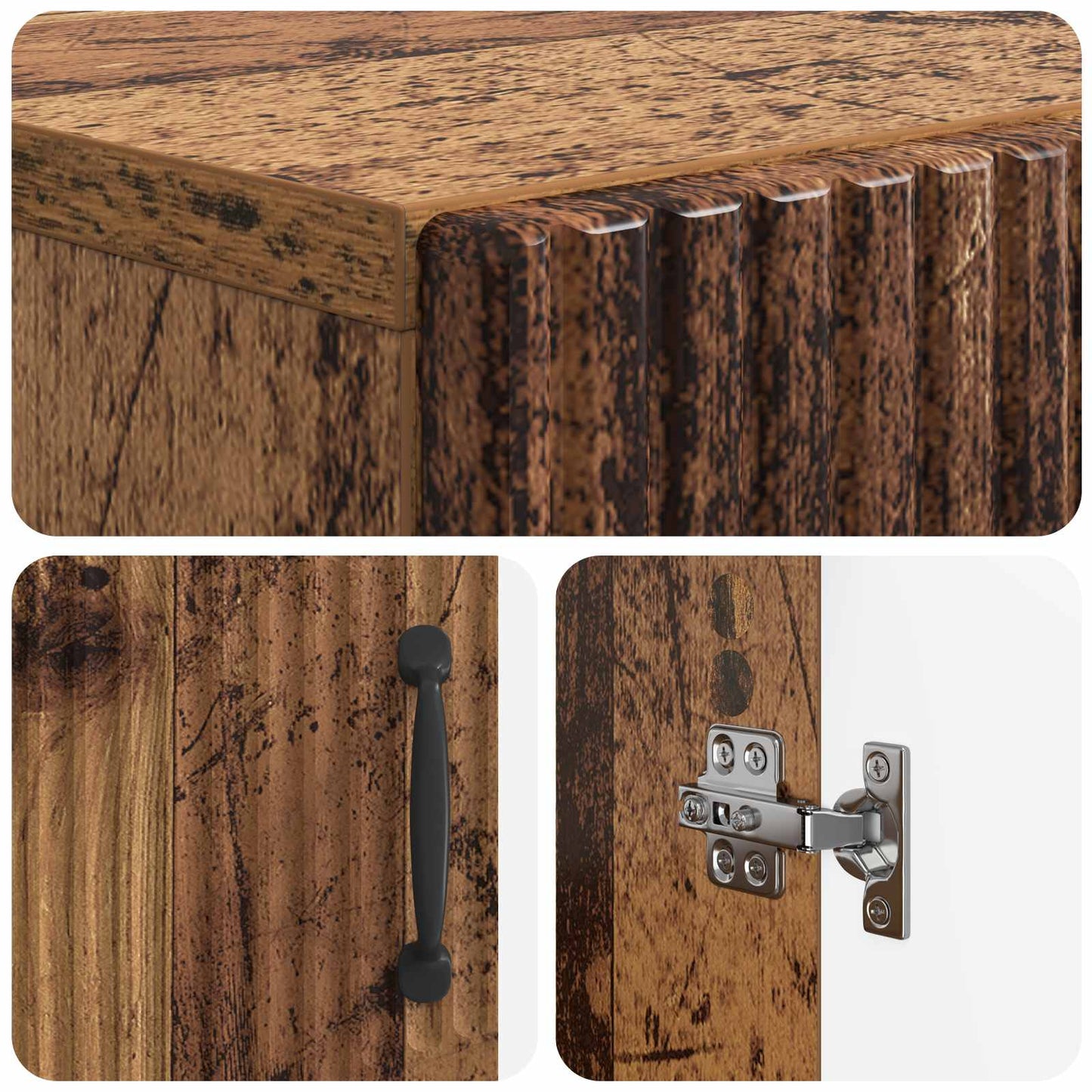 Bathroom Storage Cainet HOORN Old Wood 59.5 x 31 x 77 cm