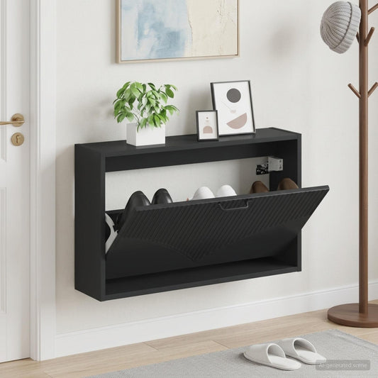 Wall-Mounted Shoe Cabinet HOORN 71 x 17 x 43 cm Engineered Wood