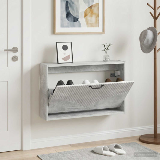 Wall-Mounted Shoe Cabinet HOORN 71 x 17 x 43 cm Engineered Wood