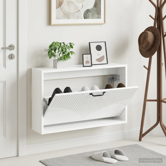 Wall-Mounted Shoe Cabinet HOORN 71 x 17 x 43 cm Engineered Wood