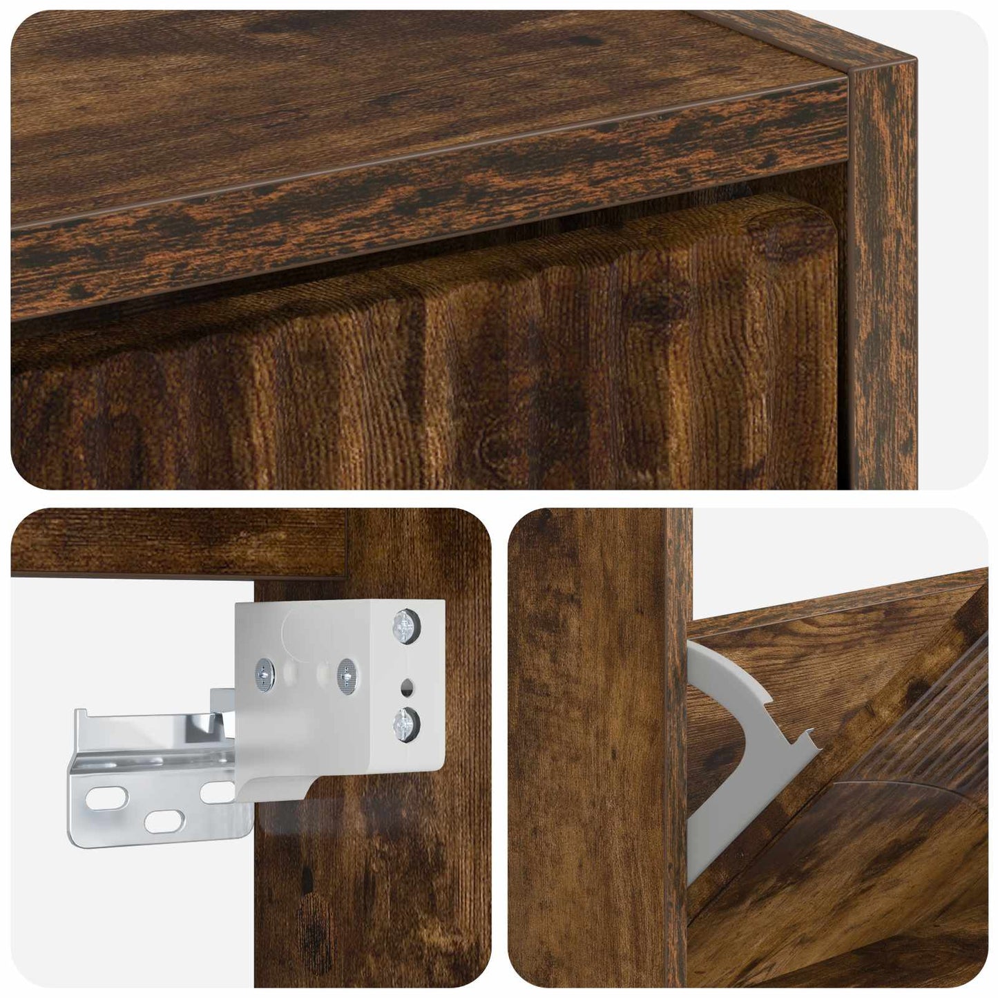 Wall-Mounted Shoe Cabinet HOORN 71 x 17 x 43 cm Engineered Wood