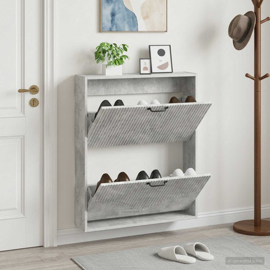 Wall-Mounted Shoe Cabinet HOORN 71 x 17 x 86 cm Engineered Wood