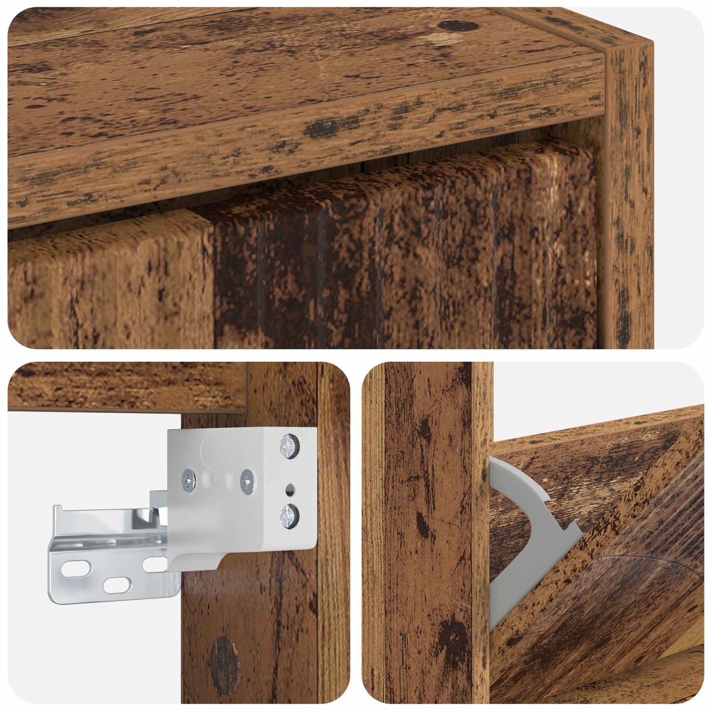 Wall-Mounted Shoe Cabinet HOORN 71 x 17 x 86 cm Engineered Wood
