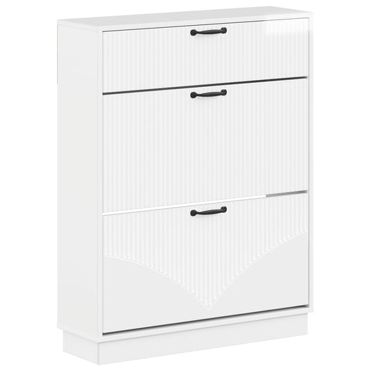 Shoe Cabinet HOORN 78 x 24 x 100 cm Engineered Wood