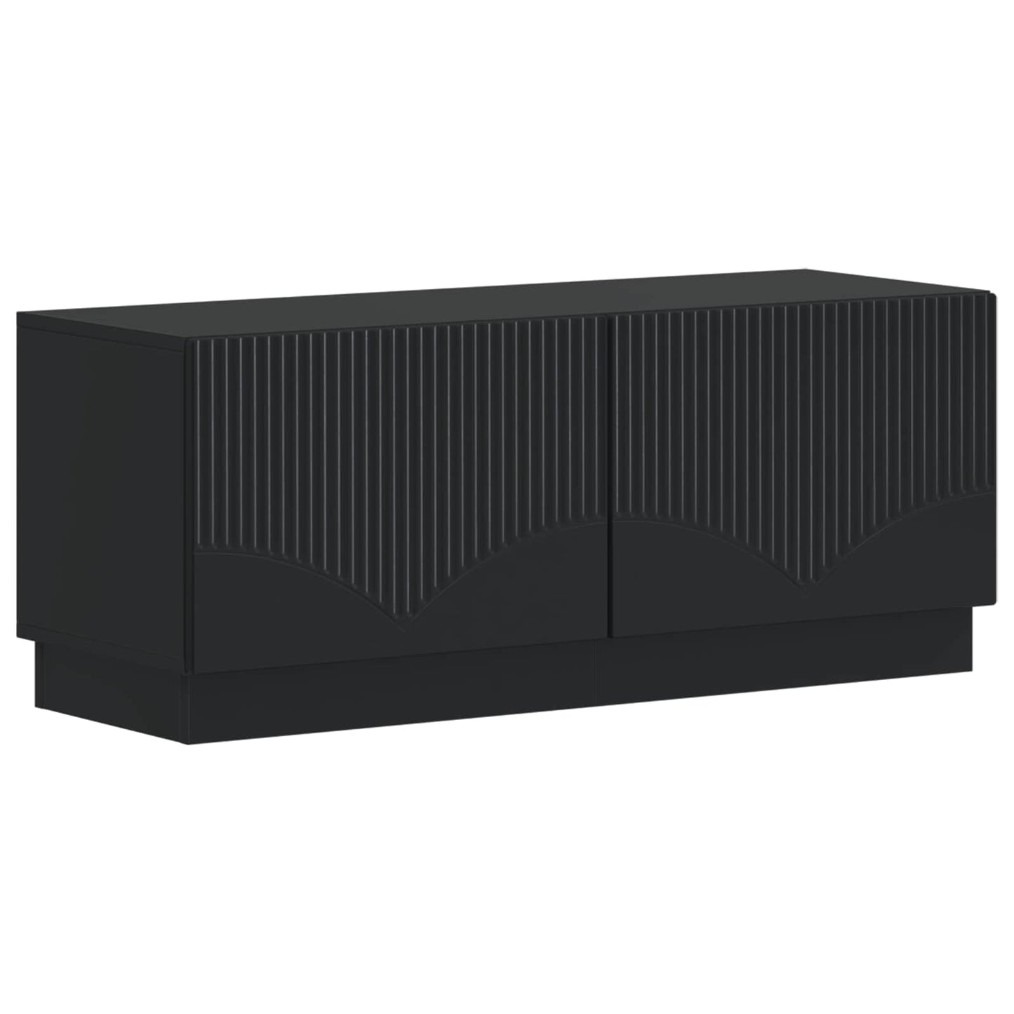TV Cabinet Black Engineered Wood