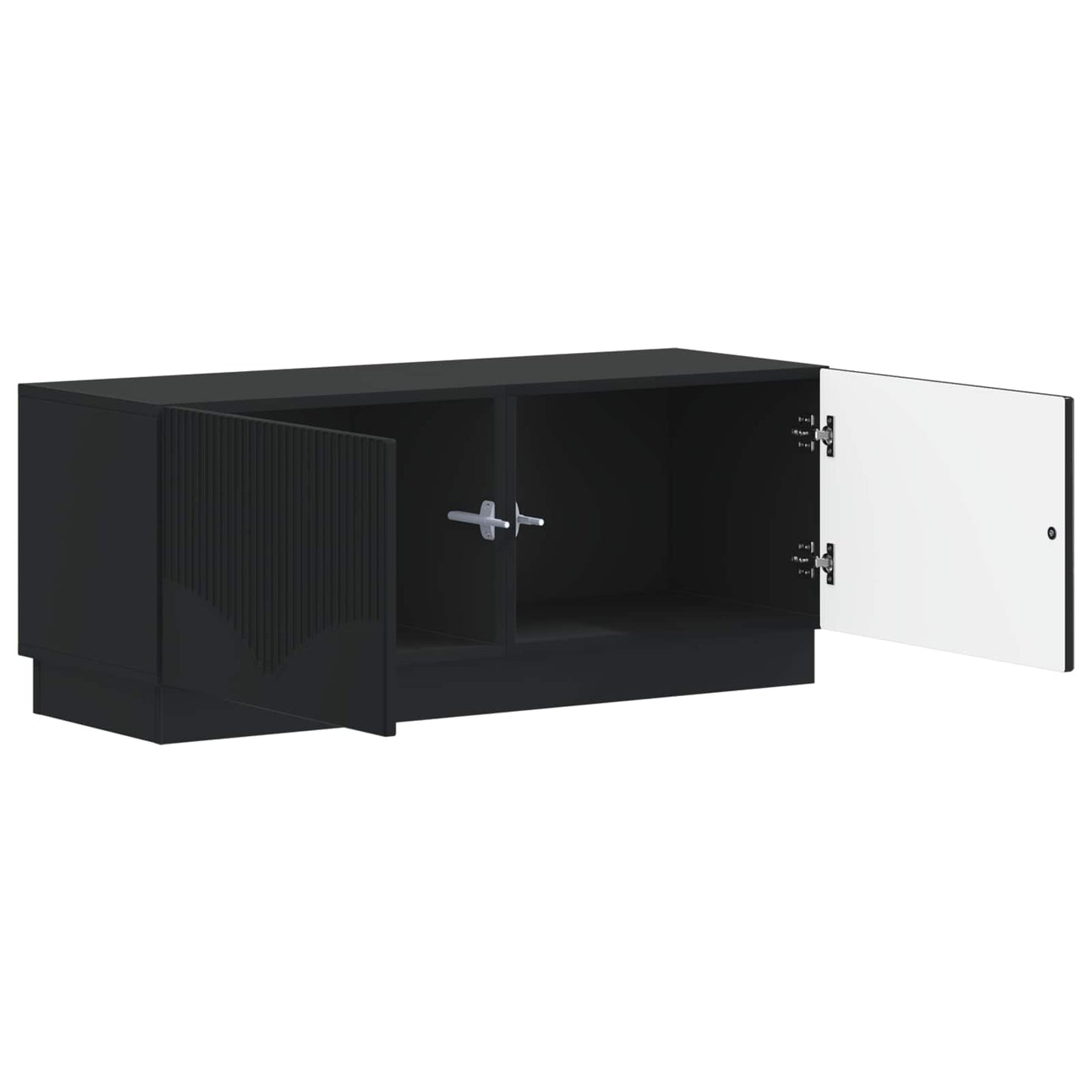TV Cabinet Black Engineered Wood