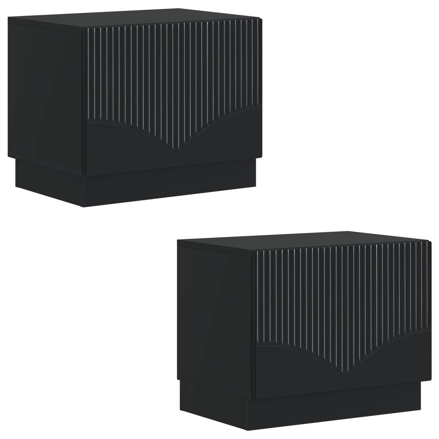 TV Cabinet Black Engineered Wood