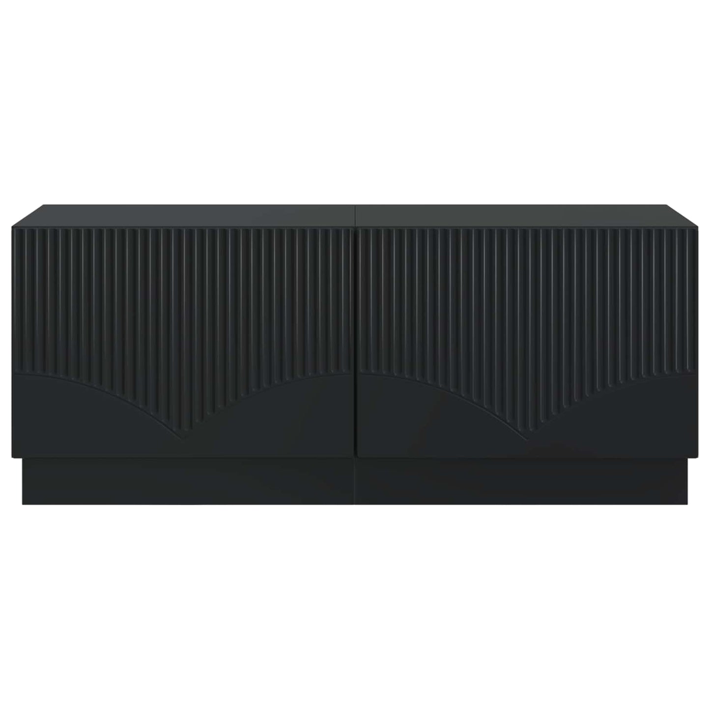 TV Cabinet Black Engineered Wood