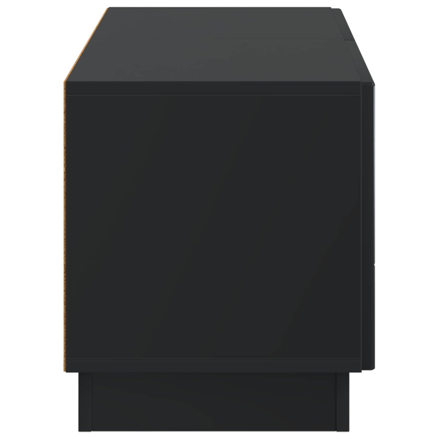 TV Cabinet Black Engineered Wood