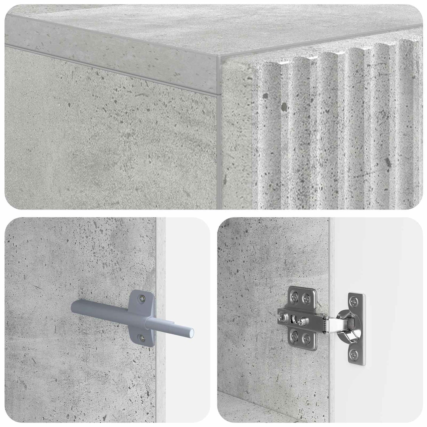 TV Cabinet Concrete Grey Engineered Wood