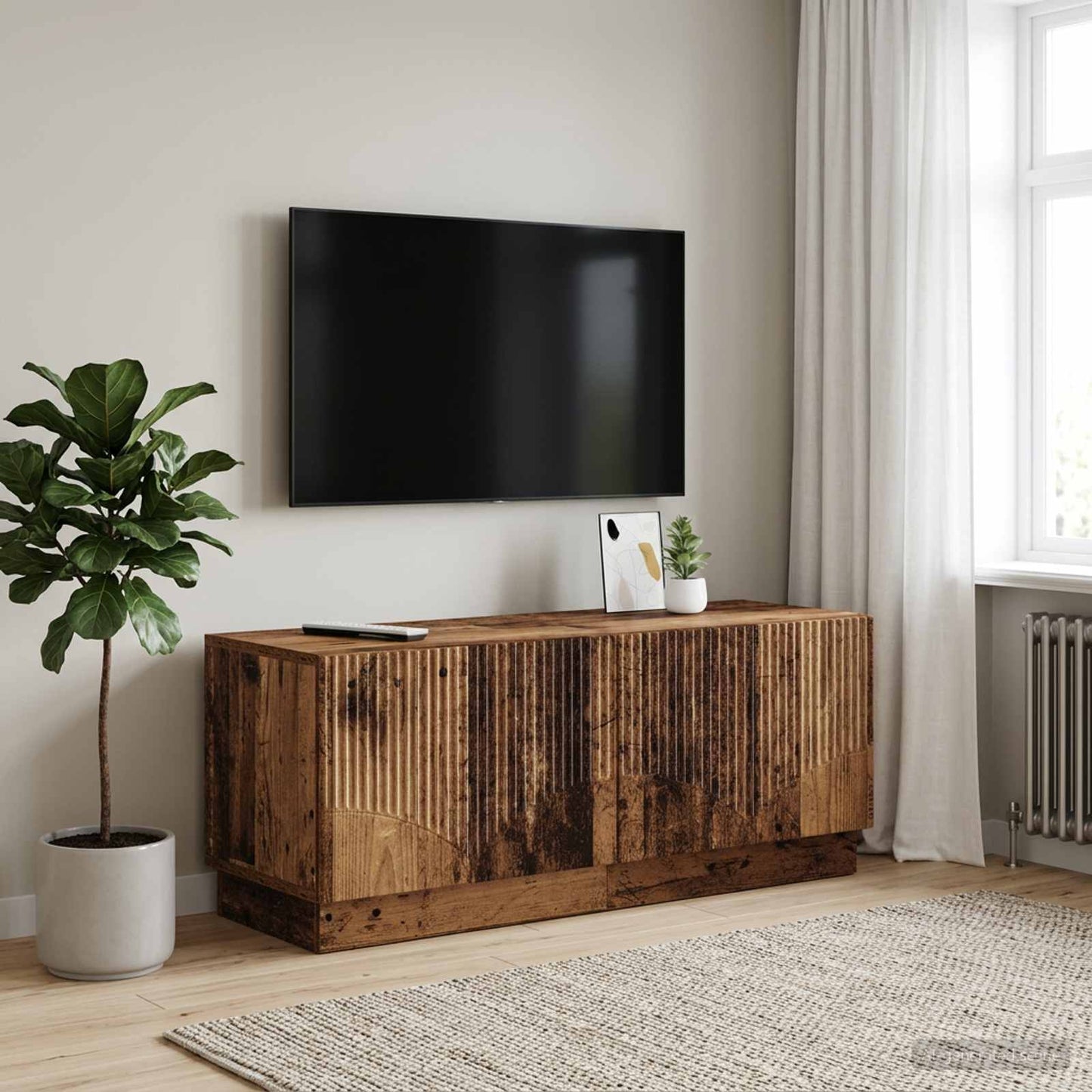 TV Cabinet Old Wood Engineered Wood