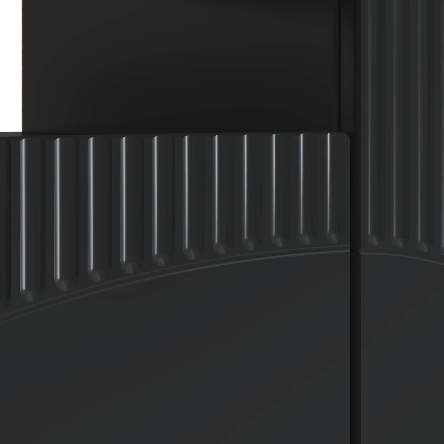 LED TV Cabinet Black Engineered Wood