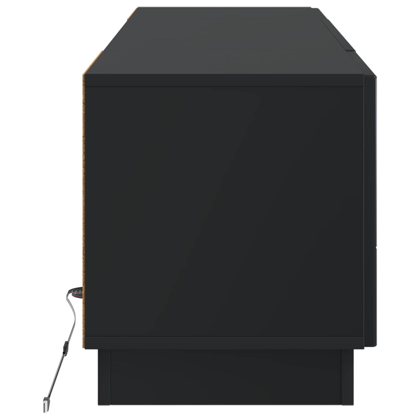 LED TV Cabinet Black Engineered Wood