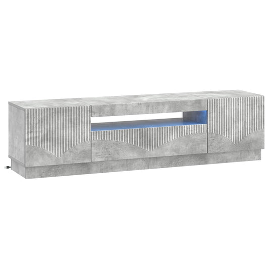 LED TV Cabinet Concrete Grey Engineered Wood