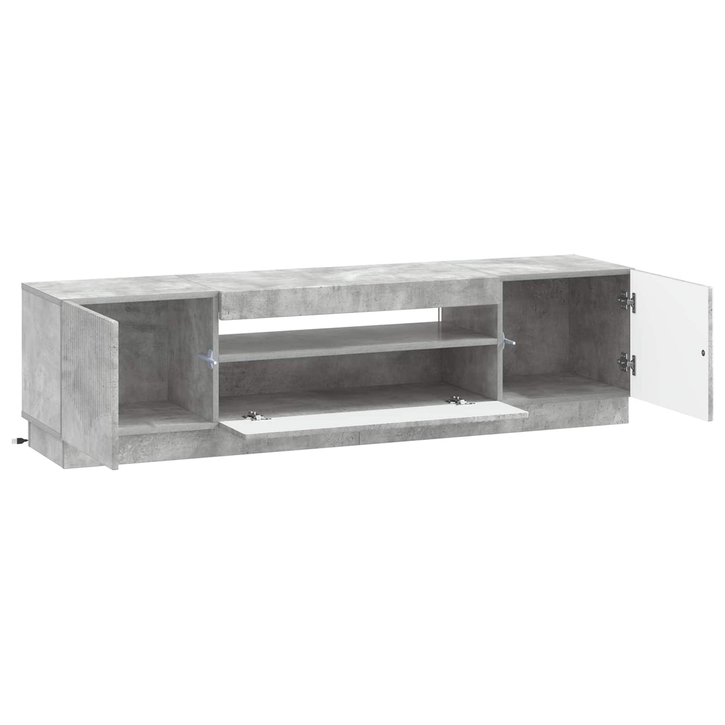LED TV Cabinet Concrete Grey Engineered Wood