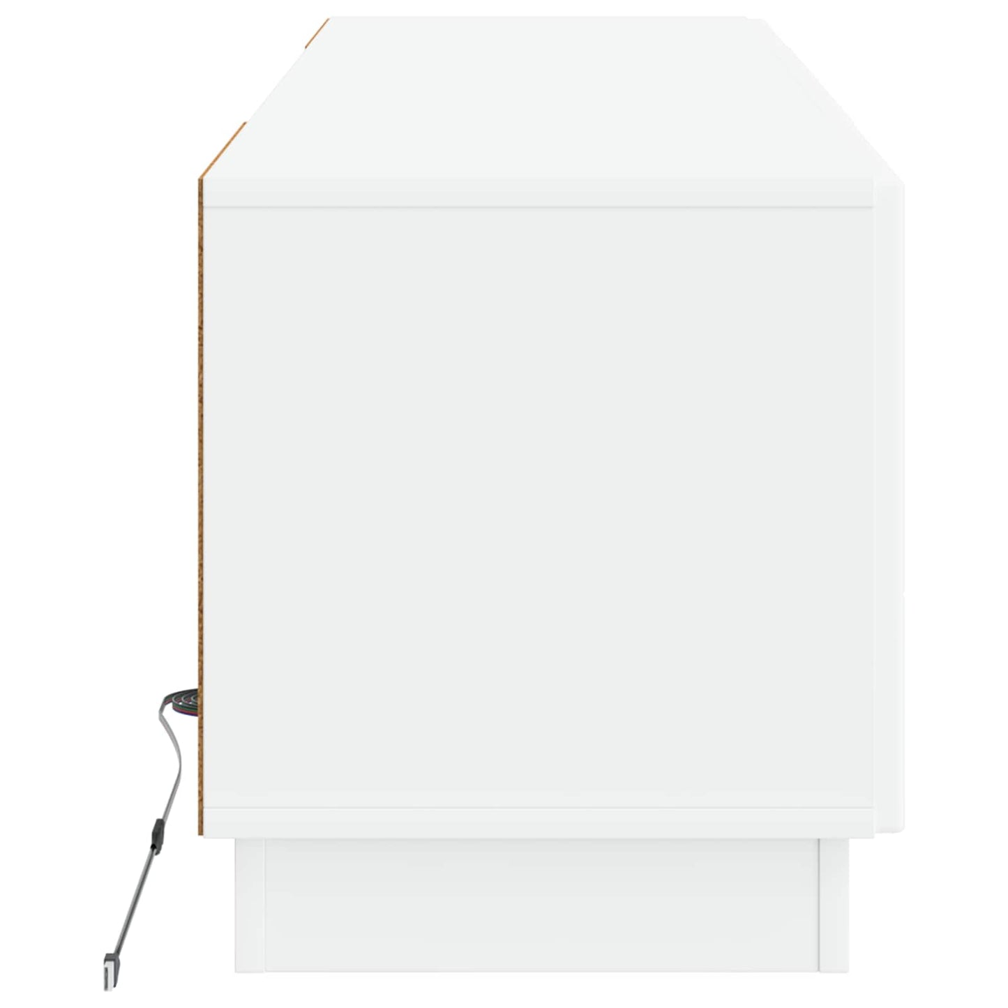 LED TV Cabinet High Gloss White Engineered Wood