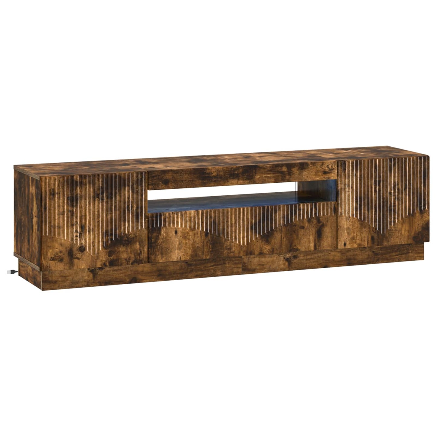 LED TV Cabinet Smoked Oak Engineered Wood