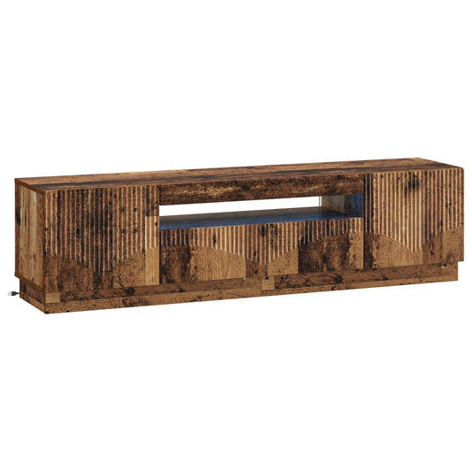 LED TV Cabinet Old Wood Engineered Wood
