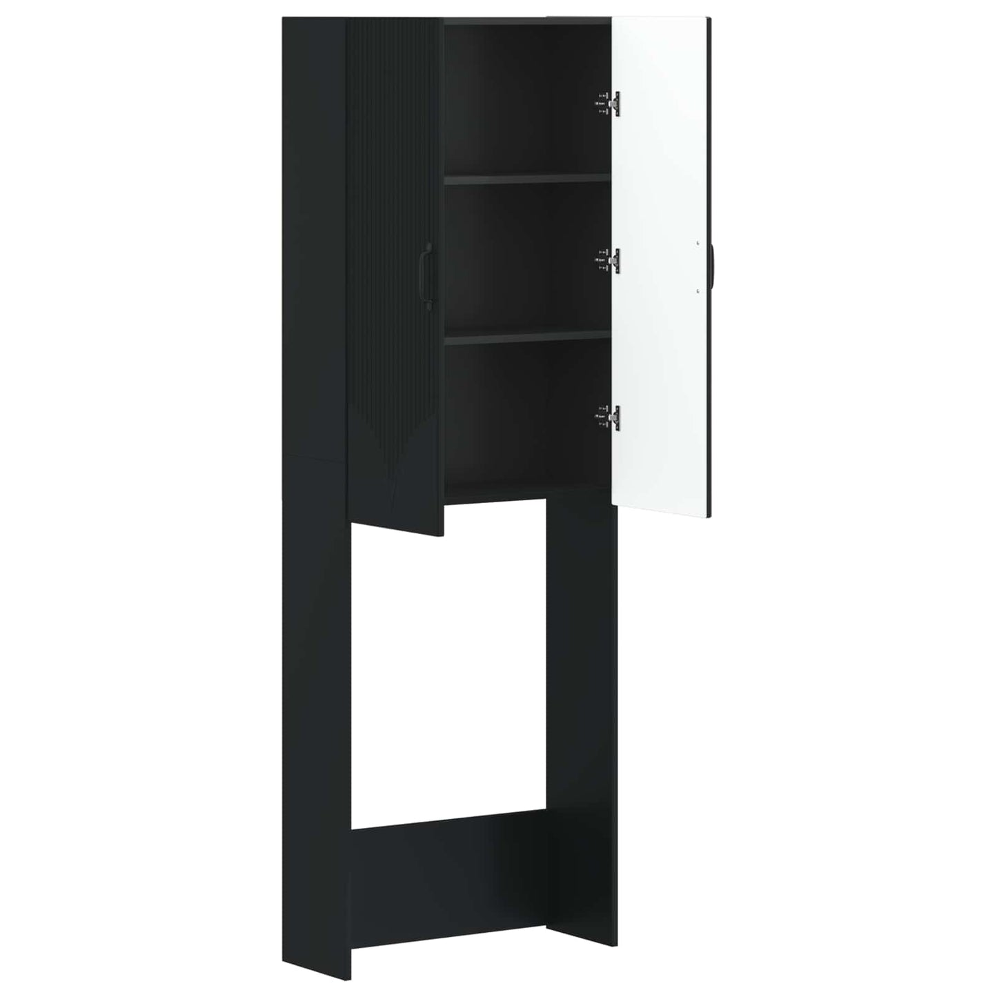 Toilet Cabinet HOORN Black 66 x 25.5 x 190 cm Engineered Wood