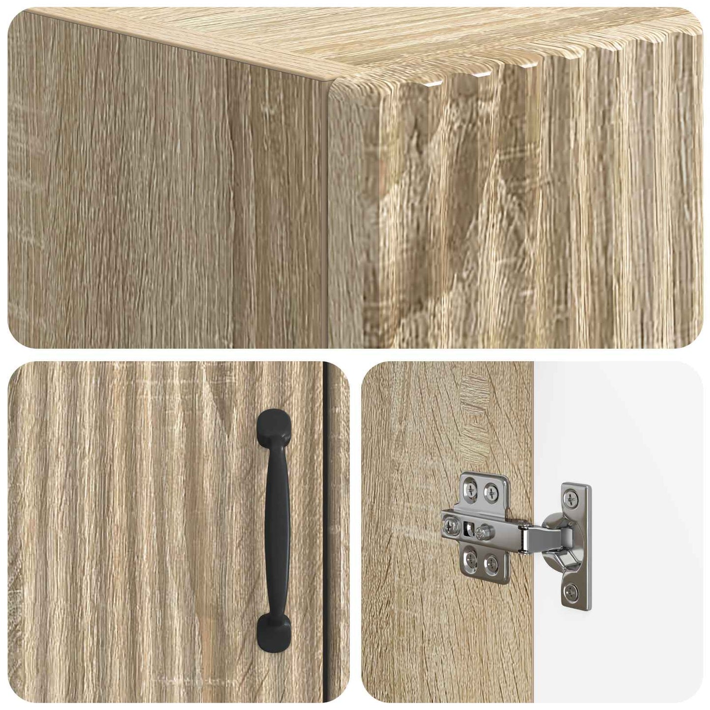 Toilet Cabinet HOORN Sonoma Oak 66 x 25.5 x 190 cm