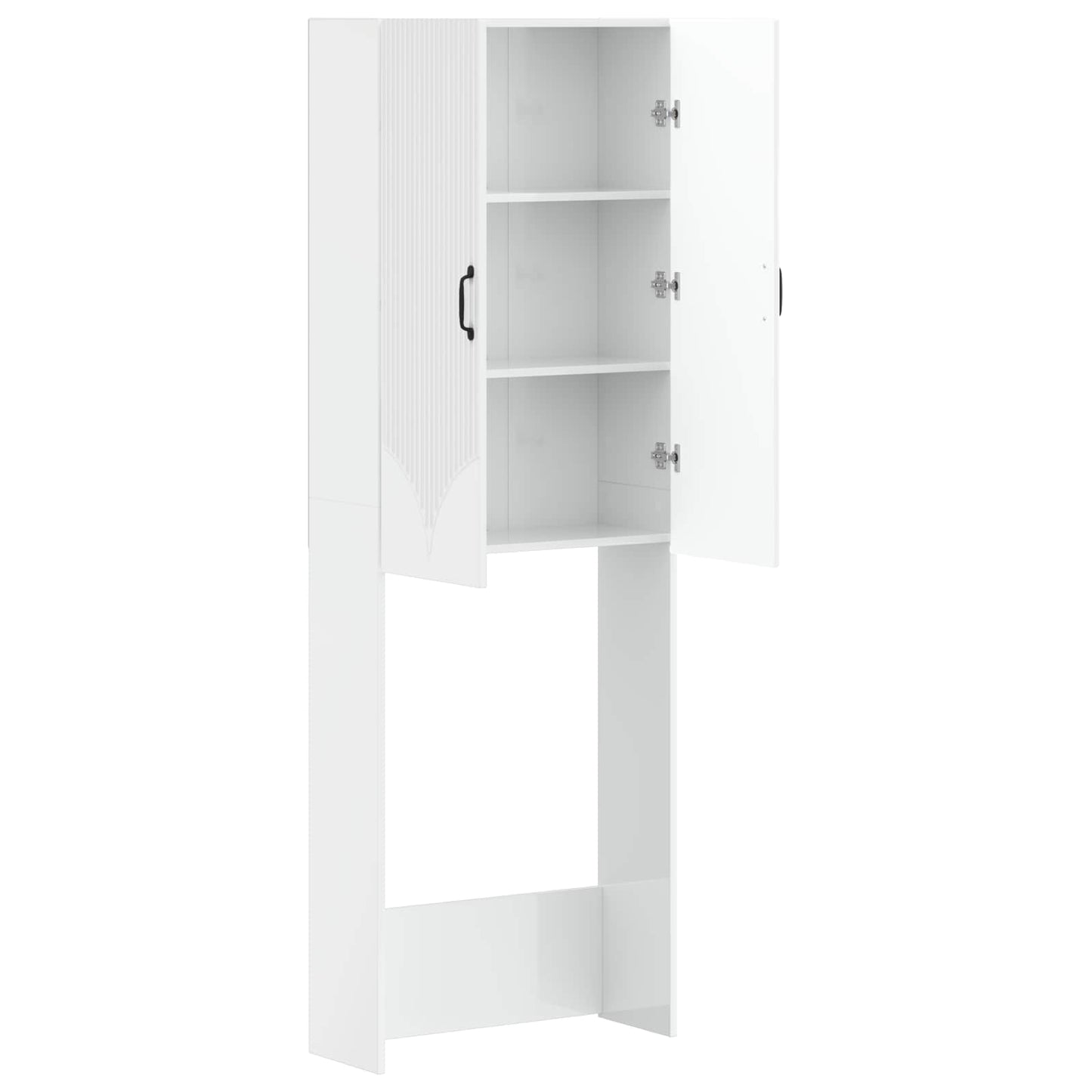 Toilet Cabinet HOORN High Gloss White 66 x 25.5 x 190 cm