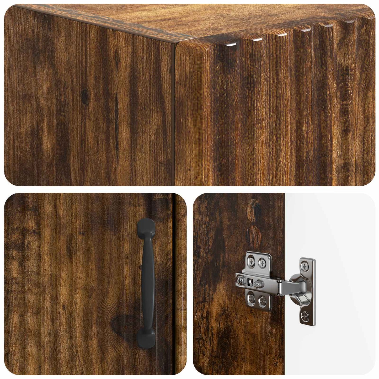 Toilet Cabinet HOORN Smoked Oak 66 x 25.5 x 190 cm