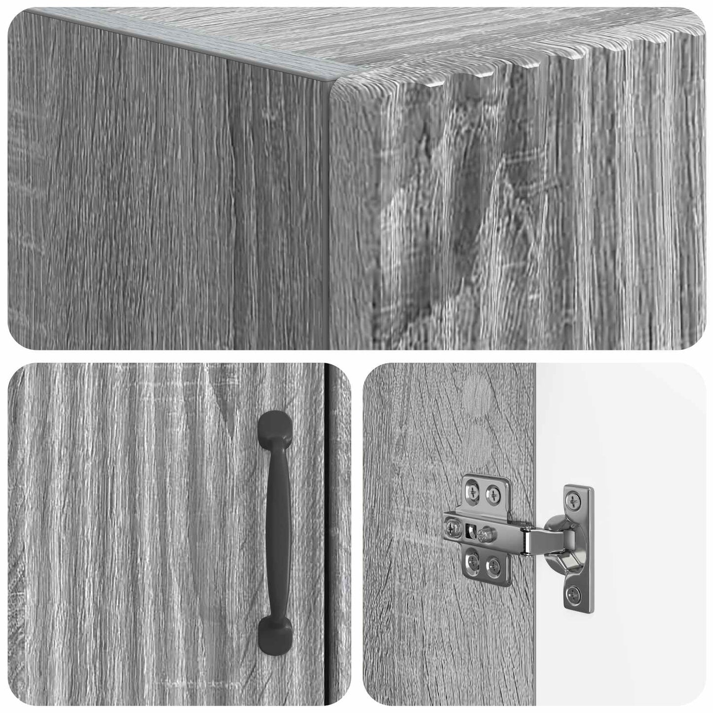 Toilet Cabinet HOORN Grey Sonoma 66 x 25.5 x 190 cm
