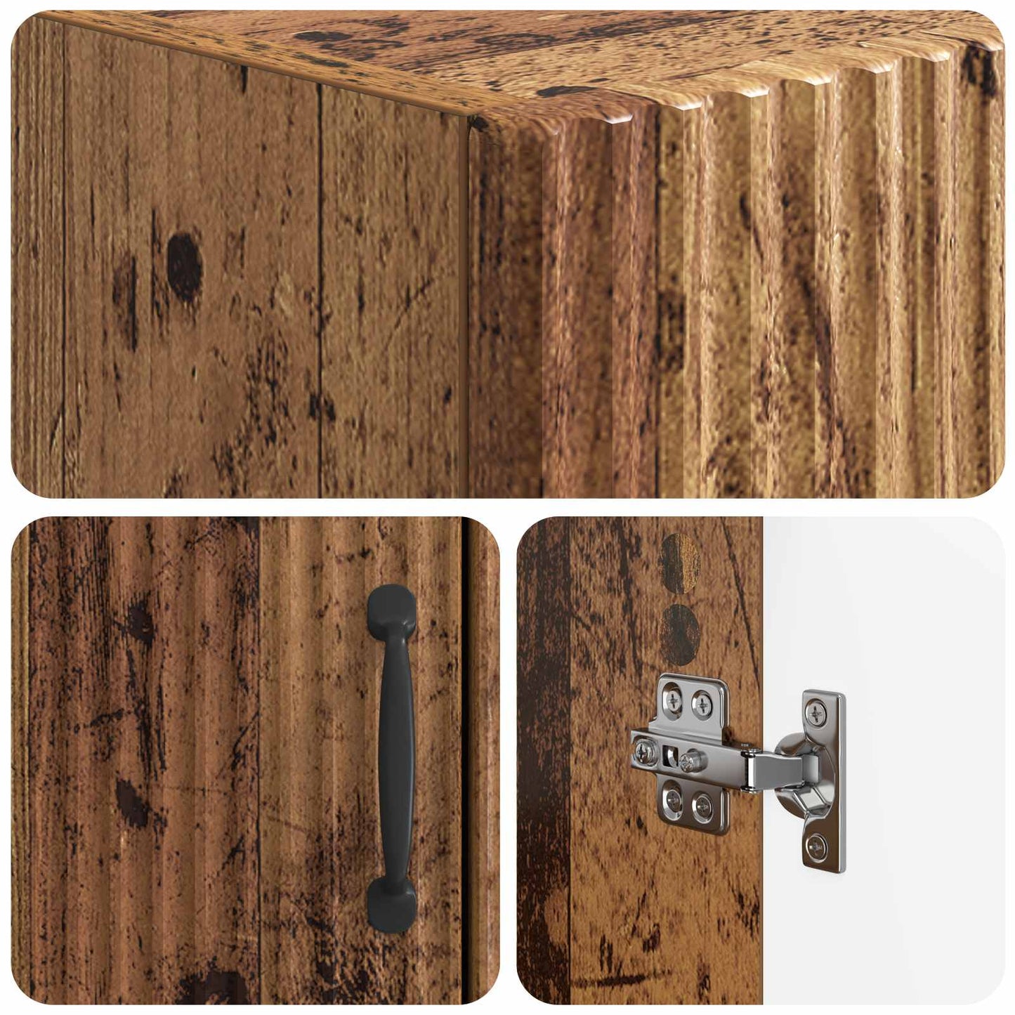 Toilet Cabinet HOORN Old Wood 66 x 25.5 x 190 cm