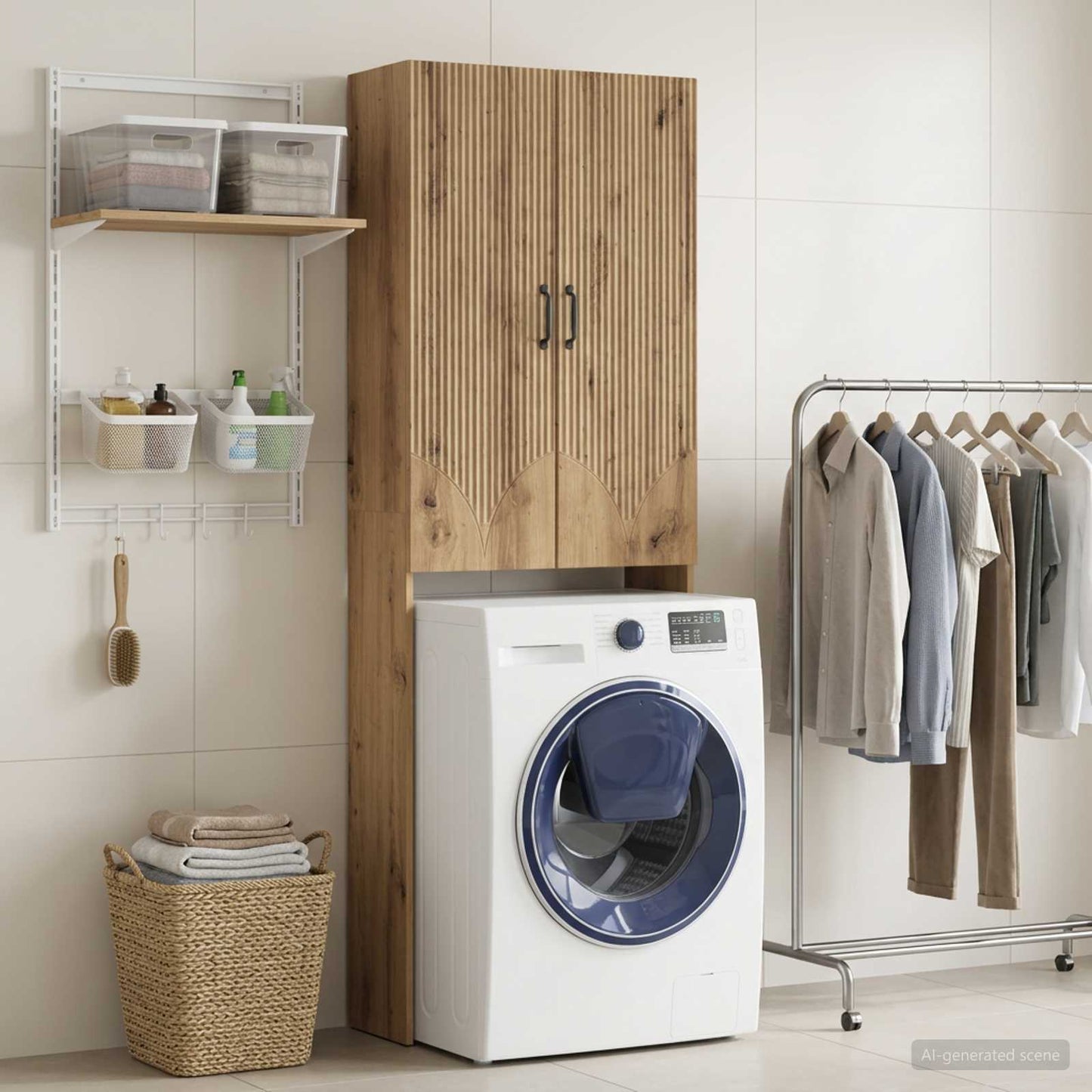 Toilet Cabinet HOORN Artisan Oak 66 x 25.5 x 190 cm