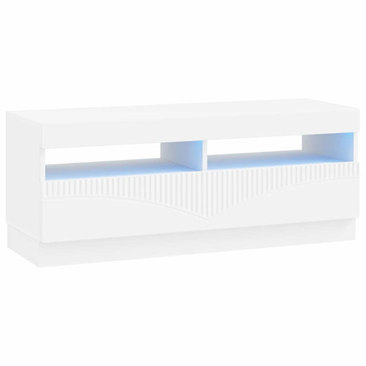 LED TV Cabinet White Engineered Wood