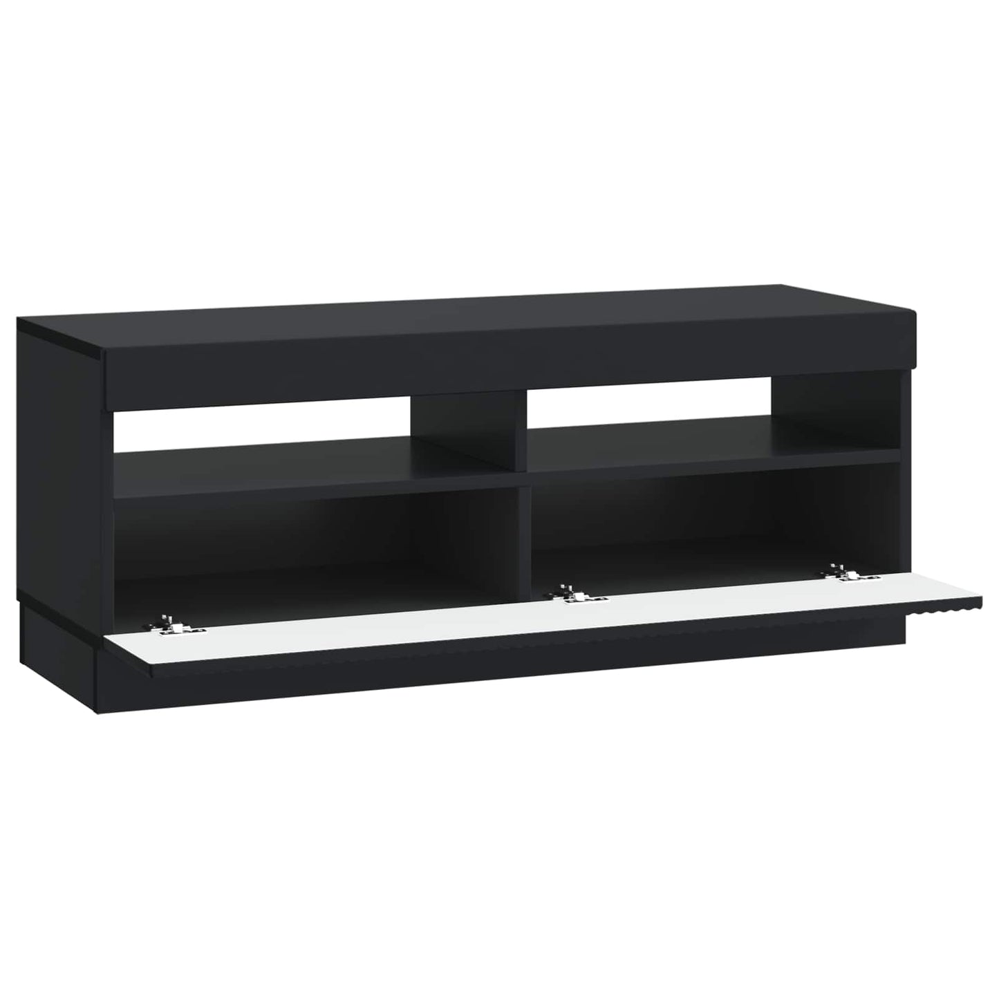 LED TV Cabinet Black Engineered Wood