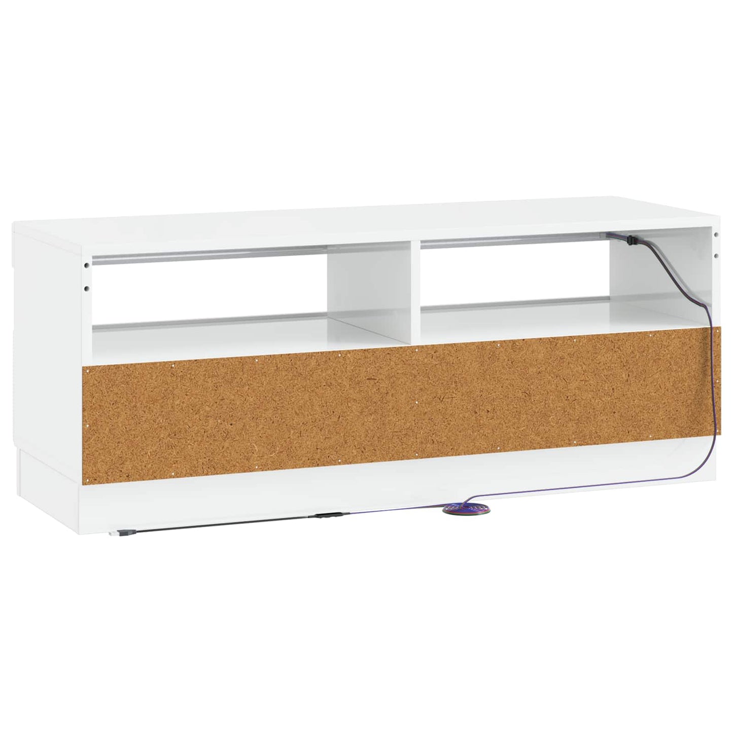 LED TV Cabinet High Gloss White Engineered Wood