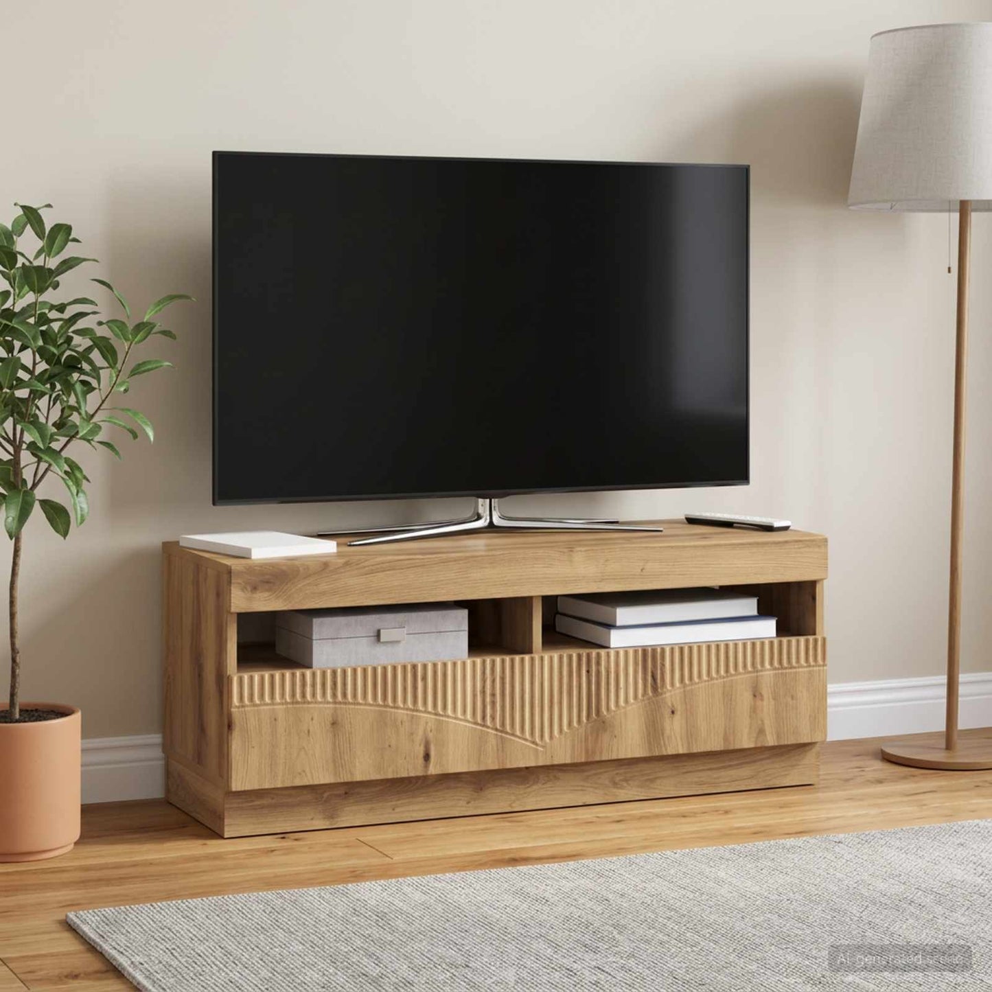 LED TV Cabinet Artisan Oak Engineered Wood