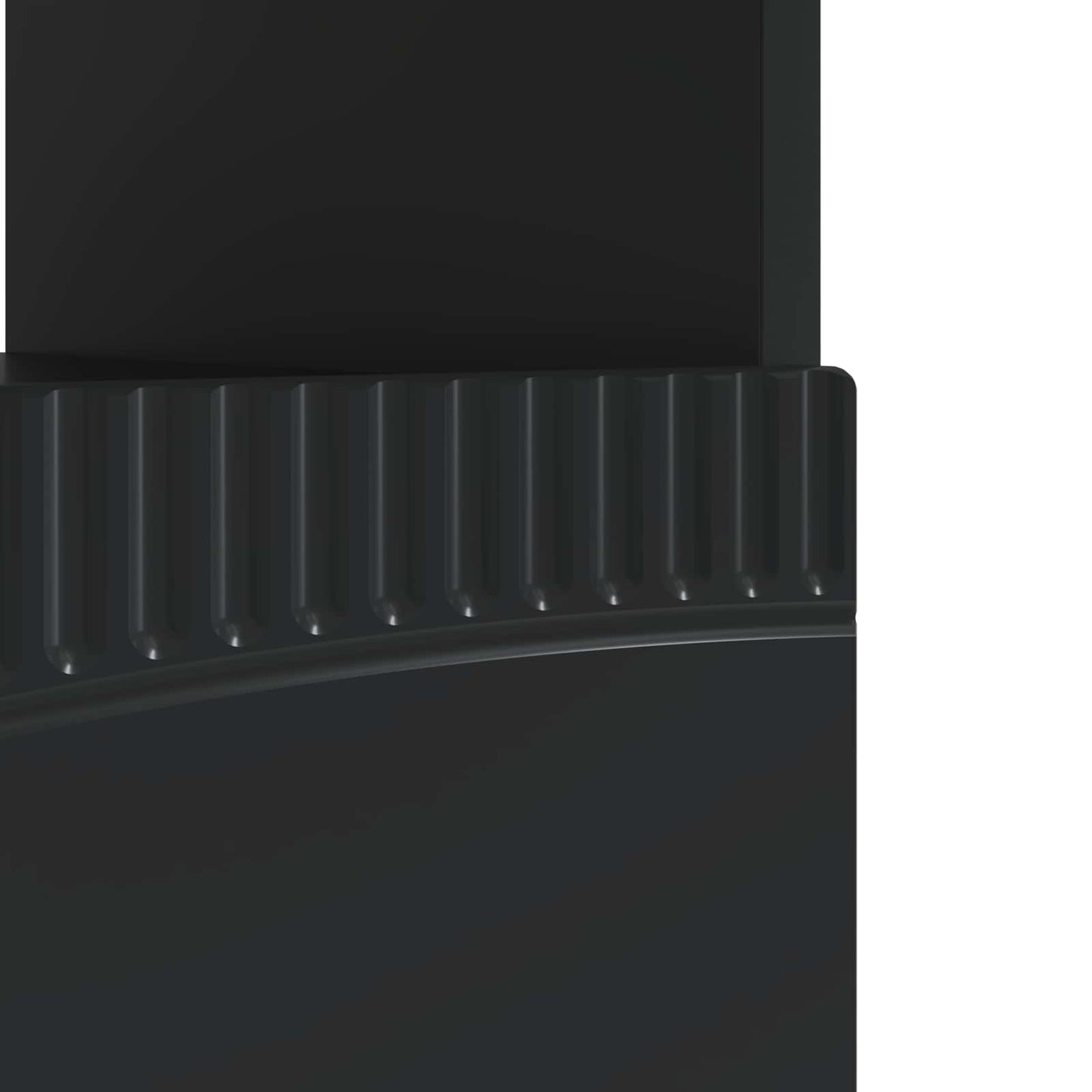 LED TV Cabinet Black Engineered Wood