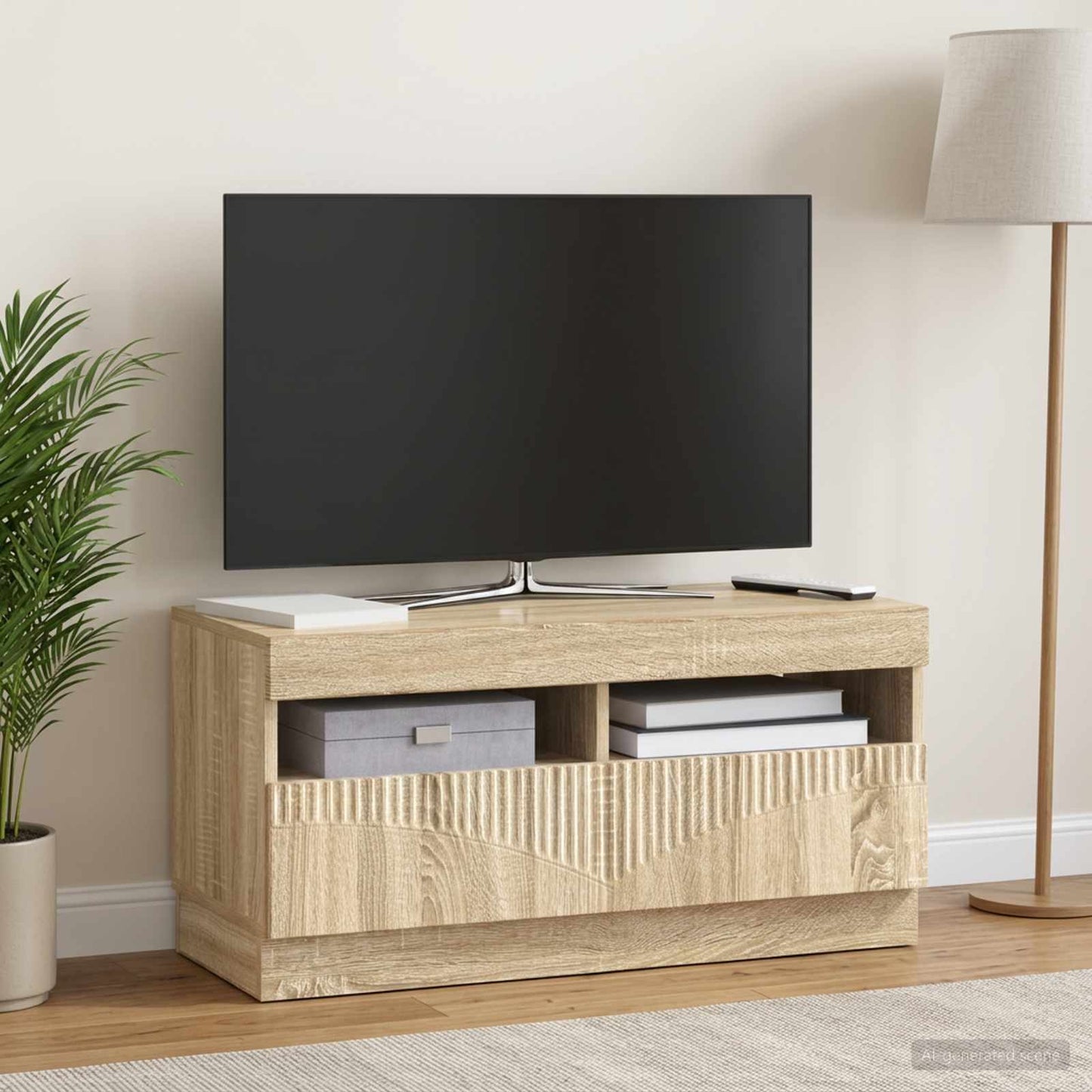 LED TV Cabinet Sonoma Oak Engineered Wood