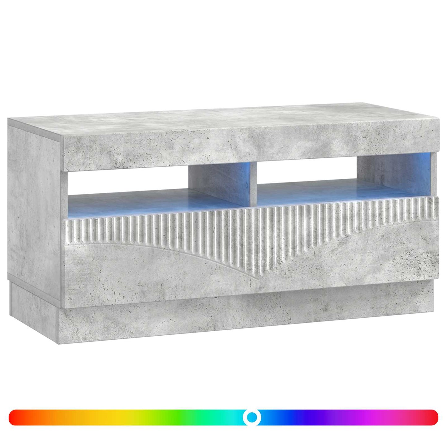 LED TV Cabinet Concrete Grey Engineered Wood